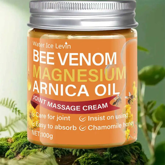 Water Ice Levin Bee Venom Magnesium Arnica Oil Joint Massage Cream, Light Texture, Moisturizes & Protects, Easy Absorption, 55g